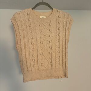 Cozy Beige Cable Knit Sweater